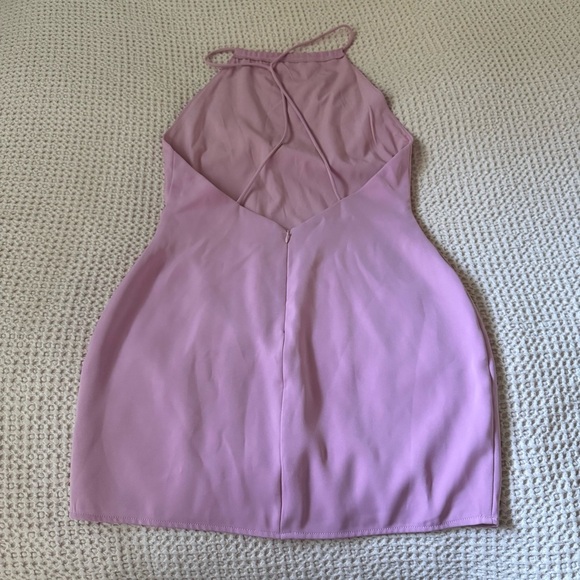 Superdown Pink Halter Mini Dress Size Small Backless Party Dress Revolve Brand - Picture 5 of 11